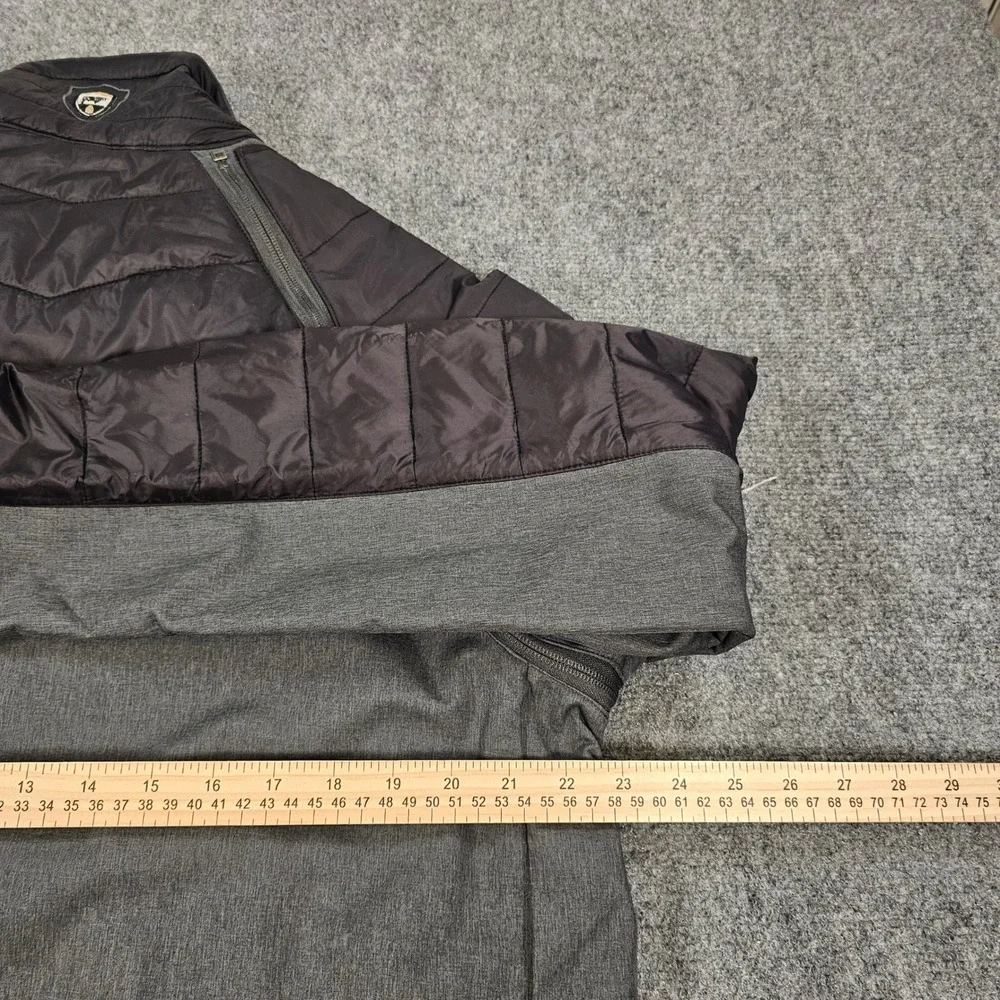 STS Ranchwear Mens Medium Gray Quilted Lined Full Zip Jacket